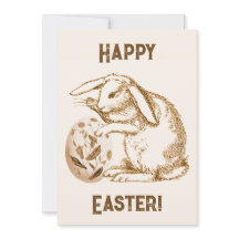 ヴィンテージうさぎ卵ハッピーイースター