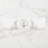 ヴィンテージうさぎ植物性ベビーシャワーデコールウォーターB ペットボトルラベル (シングルラベル)