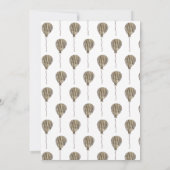 ヴィンテージうさぎ玩具&バルーン赤ちゃんシャワー 招待状 (裏面)