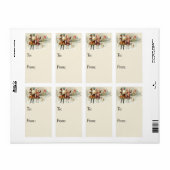 ヴィンテージうれしそうなクリスマスガールズギフトラベル ラベル (フルシート)