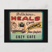 ヴィンテージおいしい食事クリーンルームホーム心地よい ポストカード (正面)