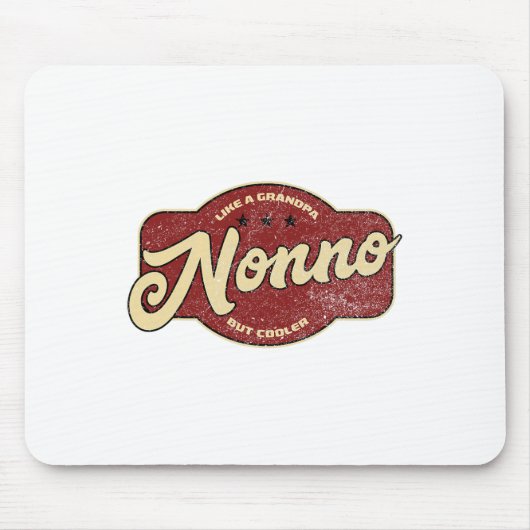 ヴィンテージおじいちゃんのようにクールないがイタリアン- マウスパッド (正面)