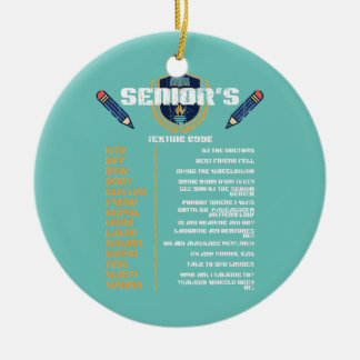 ヴィンテージおじいちゃんシニアメールや文字を打つコードおもしろい高齢者 セラミックオーナメント