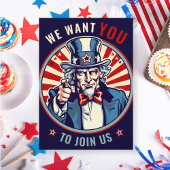 ヴィンテージおじさんサムアメリカ軍お別れパーティー 招待状