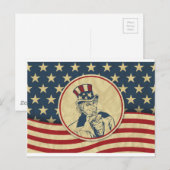 ヴィンテージおじさんサム ポストカード (正面/裏面)