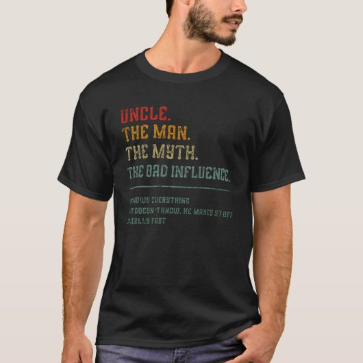 ヴィンテージおじさん その男、伝説にして悪影響 R Tシャツ (正面)
