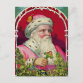 ヴィンテージおっちょこちょいの探しサンタのクリスマスポストカード ポストカード (正面)