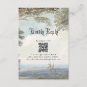 ヴィンテージおとぎ素朴話の城の結婚森 エンクロージャーカード (正面)