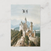 ヴィンテージおとぎ素朴話の城の結婚森 エンクロージャーカード (裏面)