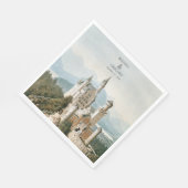 ヴィンテージおとぎ素朴話の城の結婚森 スタンダードランチョンナプキン (角)