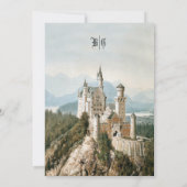 ヴィンテージおとぎ素朴話の城の結婚森 セーブザデート (裏面)