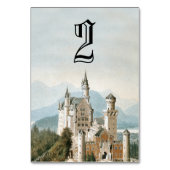 ヴィンテージおとぎ素朴話の城の結婚森 テーブルナンバー (裏面)