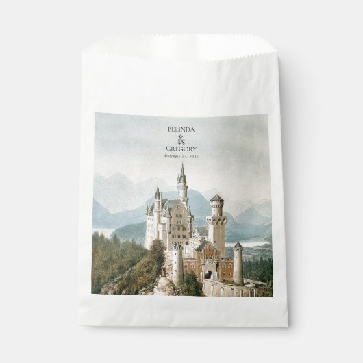 ヴィンテージおとぎ素朴話の城の結婚森 フェイバーバッグ (正面)