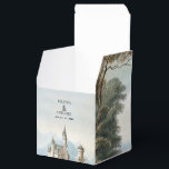 ヴィンテージおとぎ素朴話の城の結婚森 フェイバーボックス<br><div class="desc">素朴な森の中に建てられた美しいおとぎ話の城。おとぎユニークらい設定のヴィンテージ水色イラストを使用するデザイン。"一度"と"楽しいずっと後"のストーリーブックのスタイルのデザイン結婚は、王子と王女のテーマに理想的な結婚。物語エレガント本のタイポグラフィは、おとぎ話を作るために使わ感じれる。まだ魅力的要素を含む結婚式の引き出物ボックモダンス伝統的デザイン。一致する結婚式招待状や他の文房具も用意。</div>