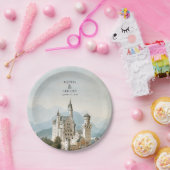 ヴィンテージおとぎ素朴話の城の結婚森 ペーパープレート (パーティー)