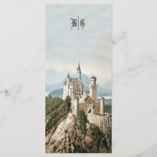 ヴィンテージおとぎ素朴話の城の結婚森 メニュー (裏面)