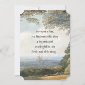 ヴィンテージおとぎ素朴話の城の結婚森 招待状 (裏面)