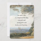 ヴィンテージおとぎ素朴話の城の結婚森 招待状 (裏面)