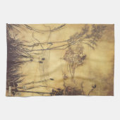 ヴィンテージおとぎ話おとぎ綱渡りラッカム キッチンタオル (横)