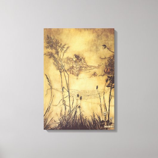 ヴィンテージおとぎ話おとぎ綱渡りラッカム キャンバスプリント (正面)