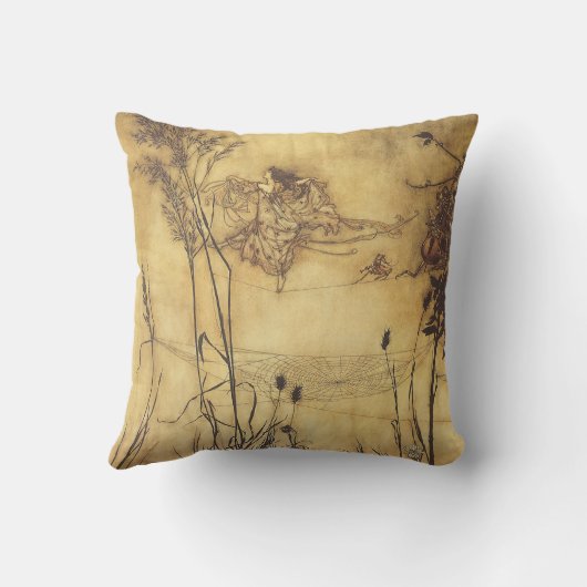 ヴィンテージおとぎ話おとぎ綱渡りラッカム クッション (裏面)