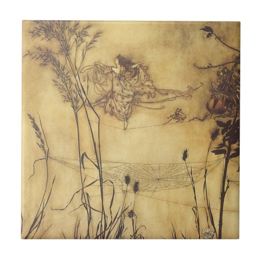 ヴィンテージおとぎ話おとぎ綱渡りラッカム タイル (正面)