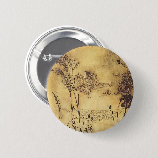 ヴィンテージおとぎ話おとぎ綱渡りラッカム 缶バッジ (正面&裏面)