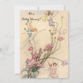 ヴィンテージおとぎ話かわいい女の子ベビーシャワーパーティー 招待状 (正面)