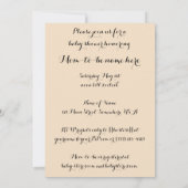 ヴィンテージおとぎ話かわいい女の子ベビーシャワーパーティー 招待状 (裏面)