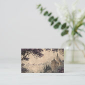 ヴィンテージおとぎ話に魅了された城 名刺 (スタンド正面)