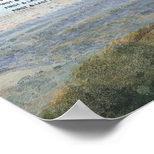 ヴィンテージおとぎ話の城の森の座席表 ポスター (角)