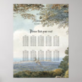 ヴィンテージおとぎ話の城の森の座席表 ポスター (正面)