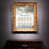 ヴィンテージおとぎ話の城の森の座席表 ポスター