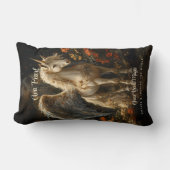 ヴィンテージおとぎ話の森ユニコーンファンタジー ランバークッション (正面)