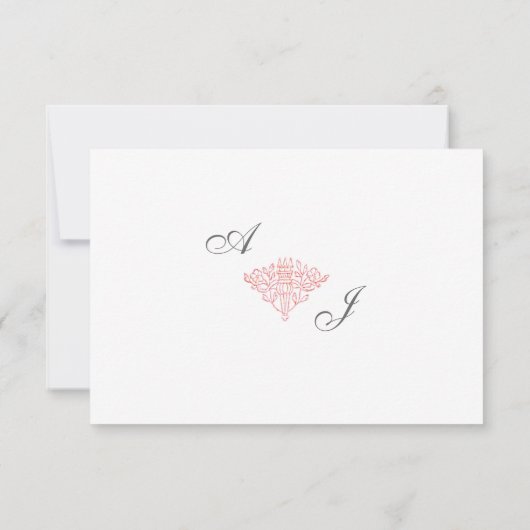 ヴィンテージおとぎ話の鳥の結婚式RSVPカード 出欠カード (裏面)