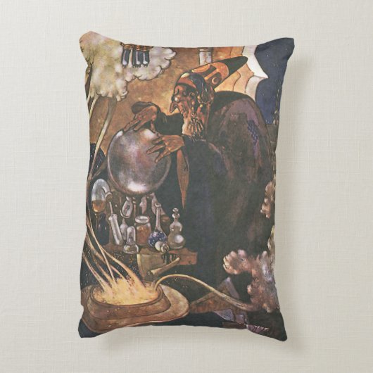 ヴィンテージおとぎ話アラジンと魔法ランプ アクセントクッション (裏面(縦))