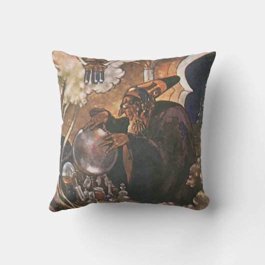 ヴィンテージおとぎ話アラジンと魔法ランプ クッション (裏面)