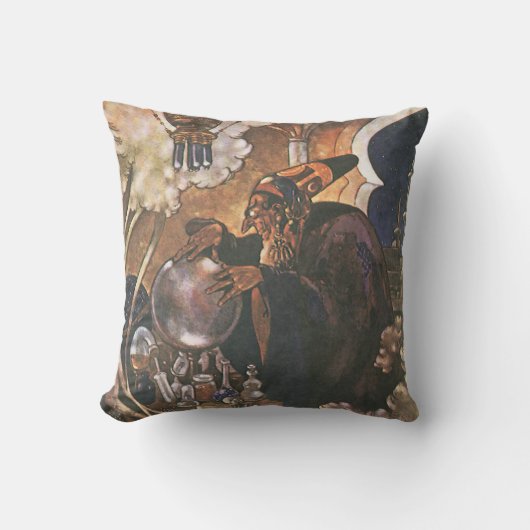 ヴィンテージおとぎ話アラジンと魔法ランプ クッション (正面)