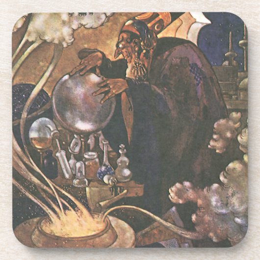 ヴィンテージおとぎ話アラジンと魔法ランプ コースター (正面)