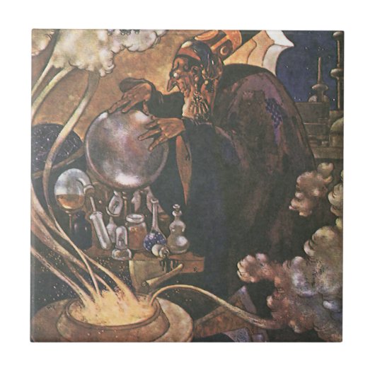 ヴィンテージおとぎ話アラジンと魔法ランプ タイル (正面)