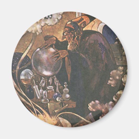 ヴィンテージおとぎ話アラジンと魔法ランプ マグネット (正面)