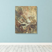 ヴィンテージおとぎ話エドモンド・ダラックの人魚 キャンバスプリント (インサイチュ (ウッドフロア))