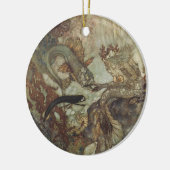 ヴィンテージおとぎ話エドモンド・ダラックの人魚 セラミックオーナメント (左)