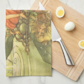 ヴィンテージおとぎ話カエル王子プリンセスバイポンド キッチンタオル (四つ折り)