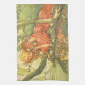 ヴィンテージおとぎ話カエル王子プリンセスバイポンド キッチンタオル (縦)