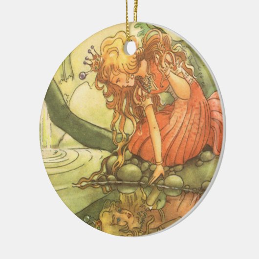 ヴィンテージおとぎ話カエル王子プリンセスバイポンド セラミックオーナメント (左)