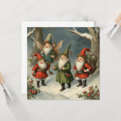 ヴィンテージおとぎ話クリスマス格言in the Forest カード (正面/裏面インサイチュ)