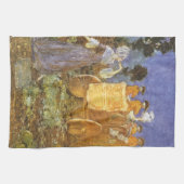 ヴィンテージおとぎ話シンデレラと妖精のゴッドマザー キッチンタオル (横)