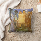 ヴィンテージおとぎ話シンデレラと妖精のゴッドマザー クッション (ブランケット)