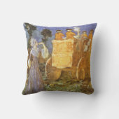 ヴィンテージおとぎ話シンデレラと妖精のゴッドマザー クッション (裏面)